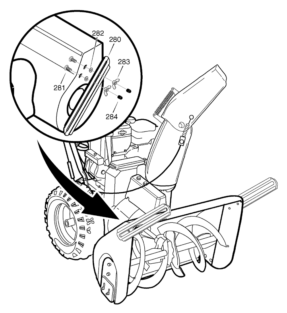 Drift Cutter Diagram and Parts List for 1695426-6291670X196 2007 Briggs and Stratton Snow Blower